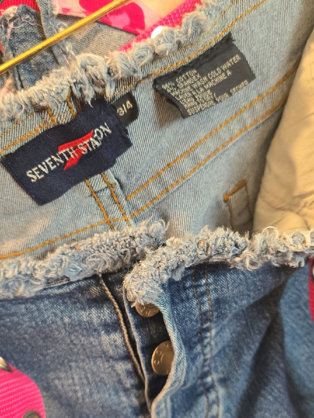 ⭐️Vintage 80's Custom Denim 2pce Set Pink Camo Stars & Stretch Denim - Picture 16 of 16